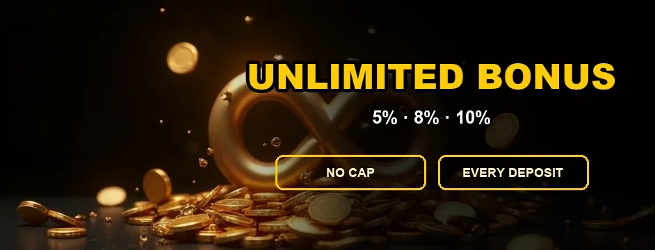MCO99 Unlimited Bonus - 5% / 8% / 10% promotion banner